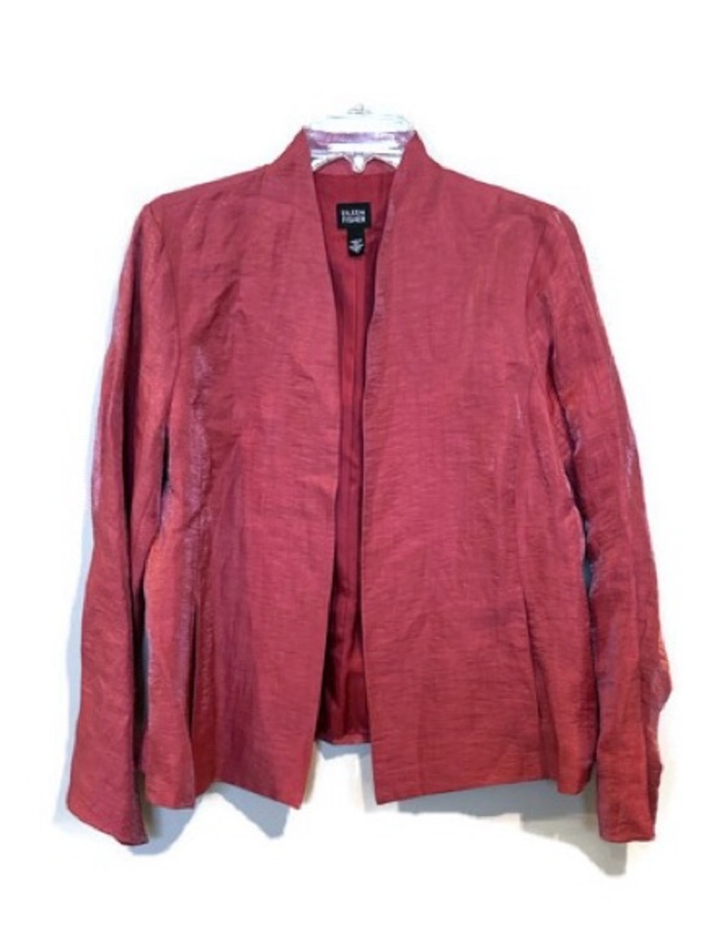 Eileen Fisher Linen Silk Blazer Jacket Size Small